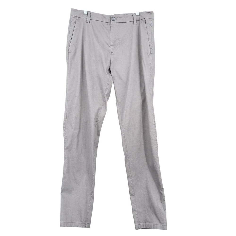 lululemon ABC Commission Pant Men 34 Gray Straight Leg Chino Trouser